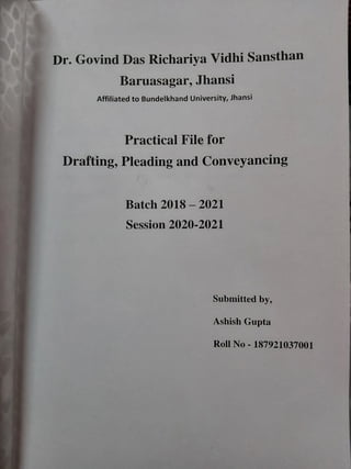 File for drafting, pleading and conveyancing