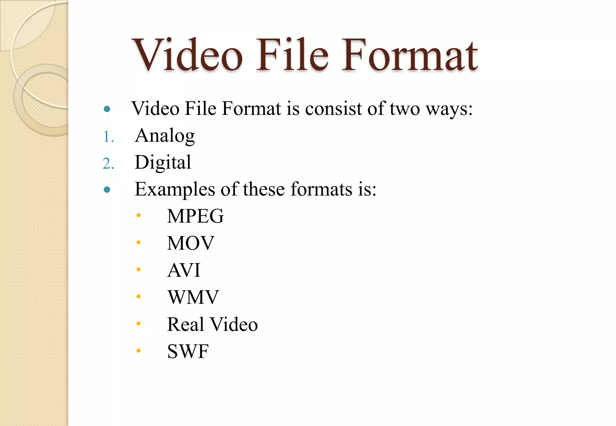 File formats and its types | PPT
