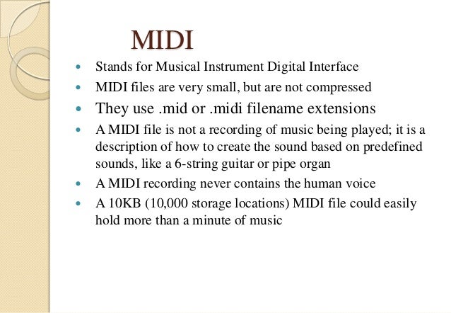 file formats and its types mid format