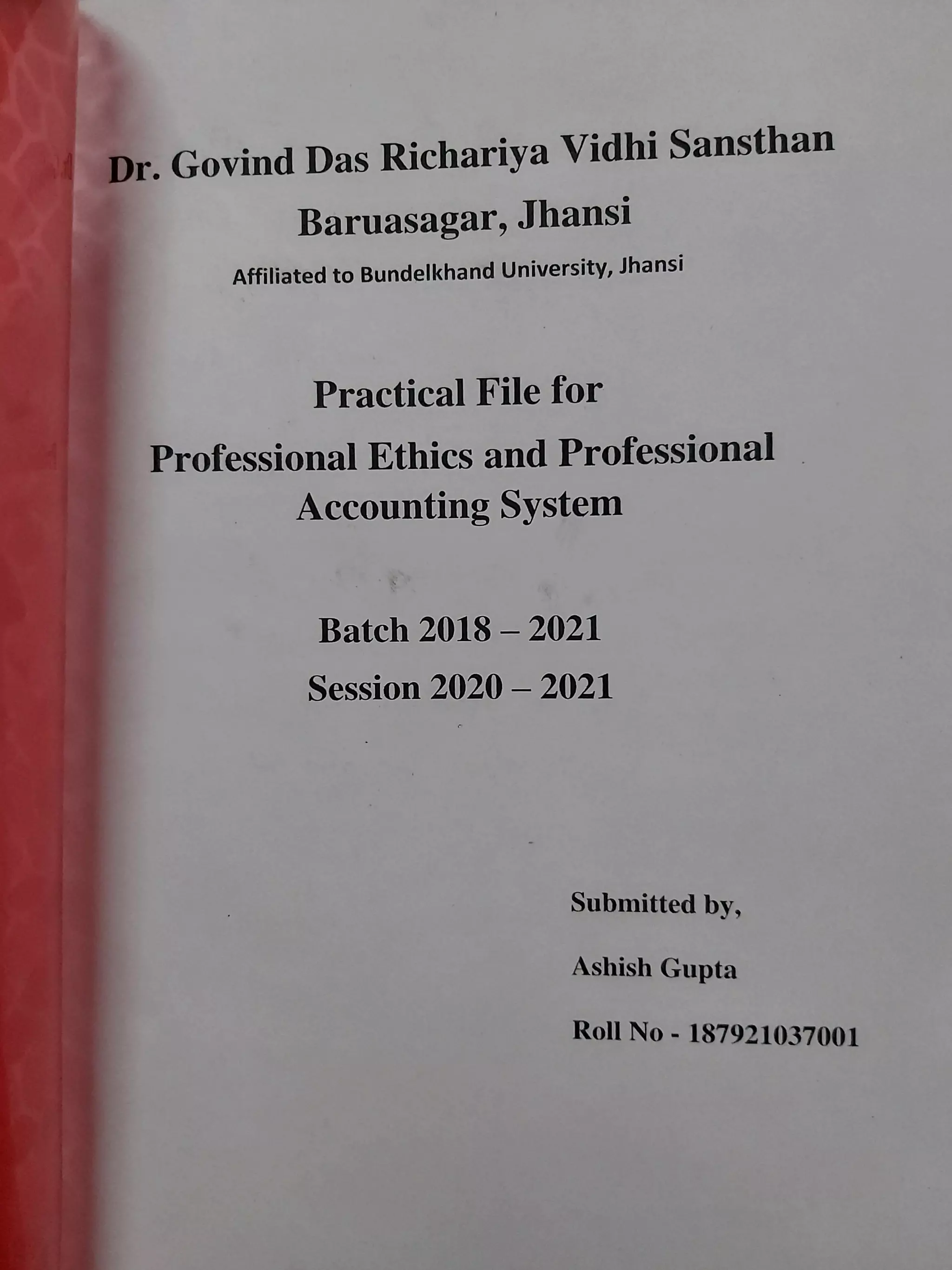 File for professional ethics llb PDF