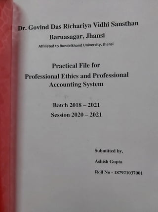 File for professional ethics llb