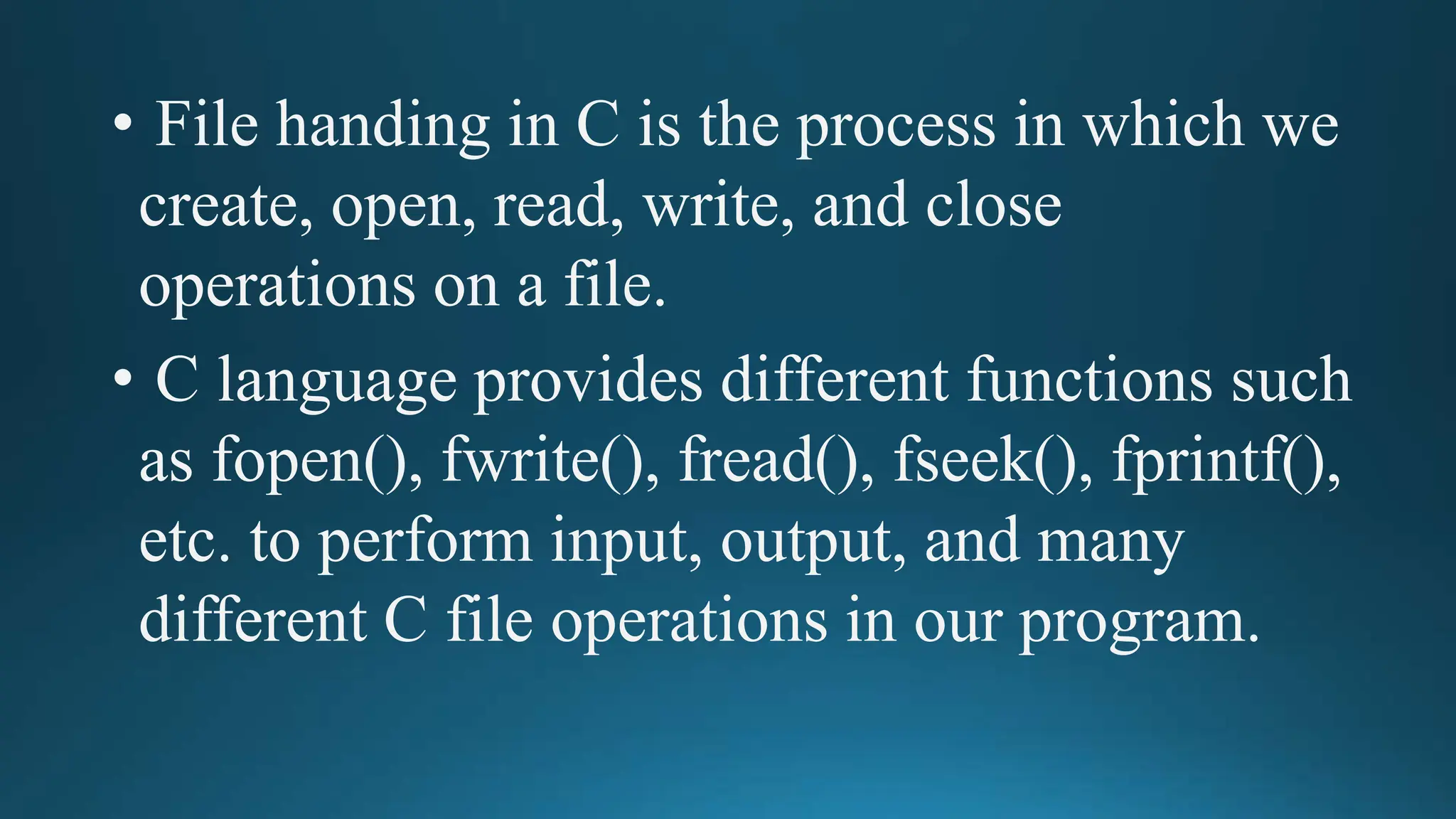 File handing in C | PPTX