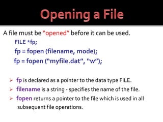 File handling in c