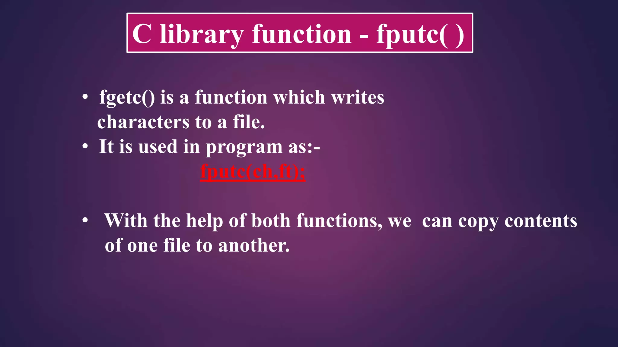 File handling in c | PPTX