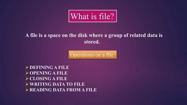 File handling in c | PPTX