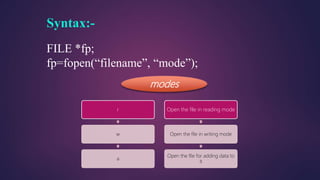 File handling in c | PPTX
