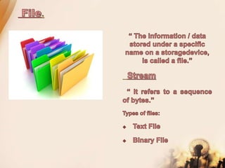 File handling | PPT