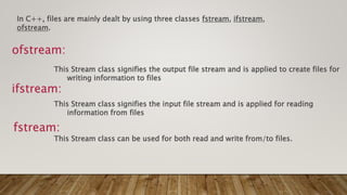 File handling | PPTX