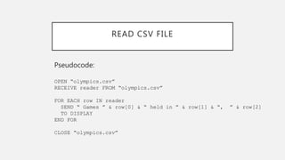 File Handling | PPTX | Programming Languages | Computing