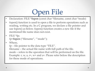 File Handling in C Programming | PPT