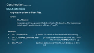 KILLStatement
 