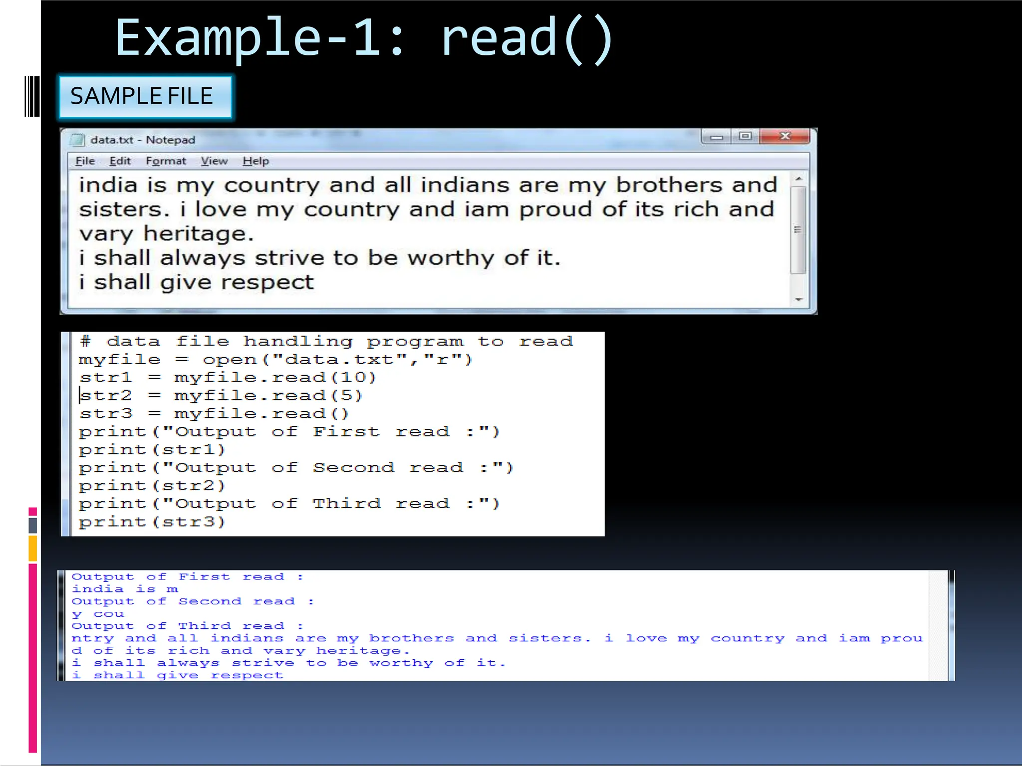 FILE HANDLING in python to understand basic operations. | PPTX
