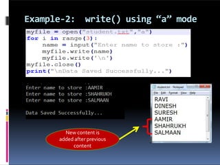 FILE HANDLING in python to understand basic operations. | PPTX ...