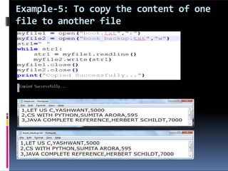 FILE HANDLING in python to understand basic operations. | PPTX ...