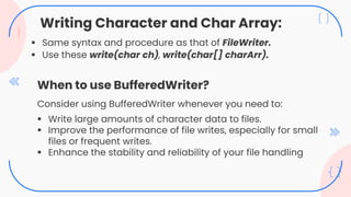 File Handlingb in java. A brief presentation on file handling | PPTX
