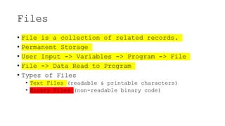 File Handling in CPP Programming Language.pptx image.