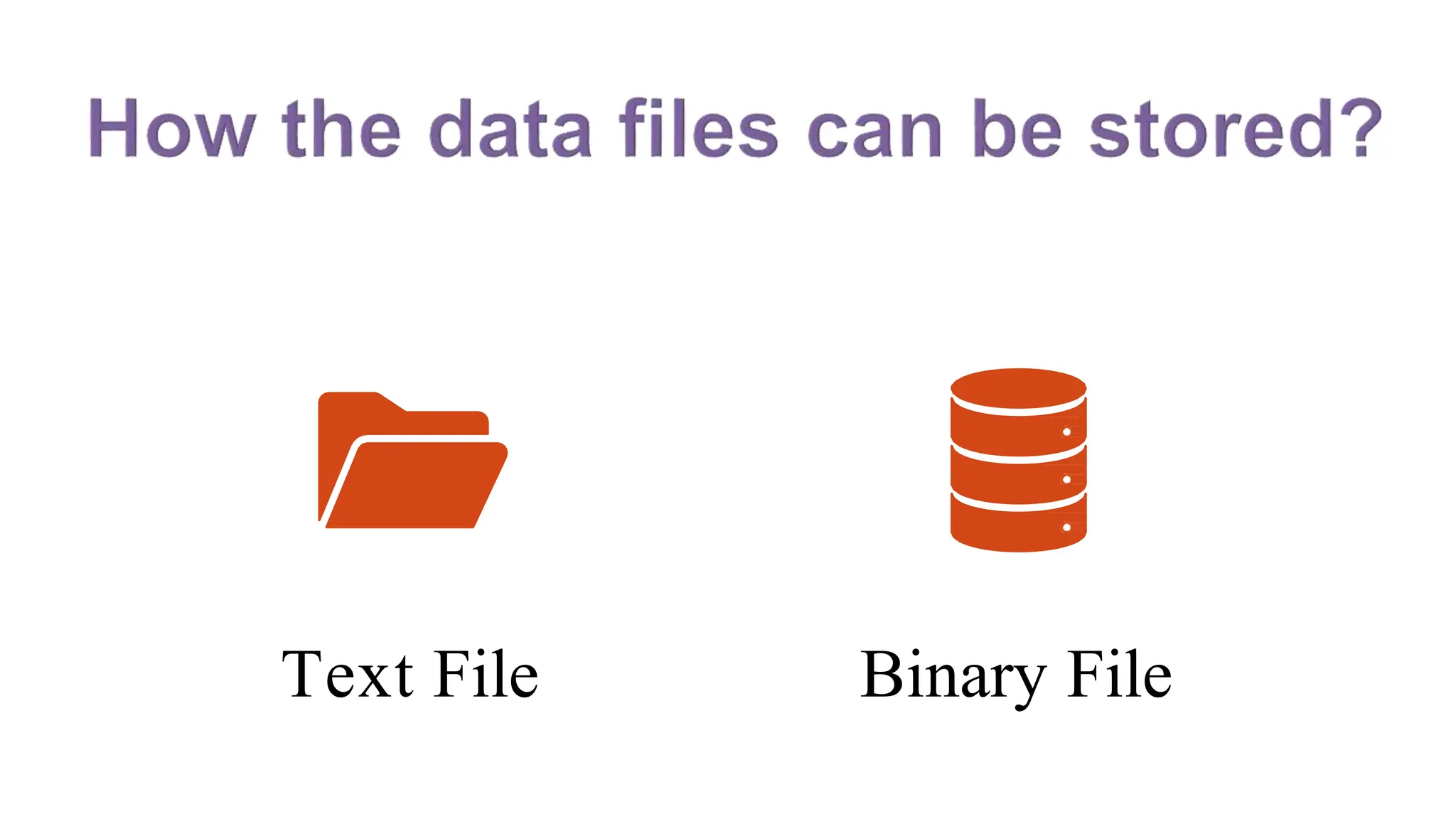 Text File Binary File
 