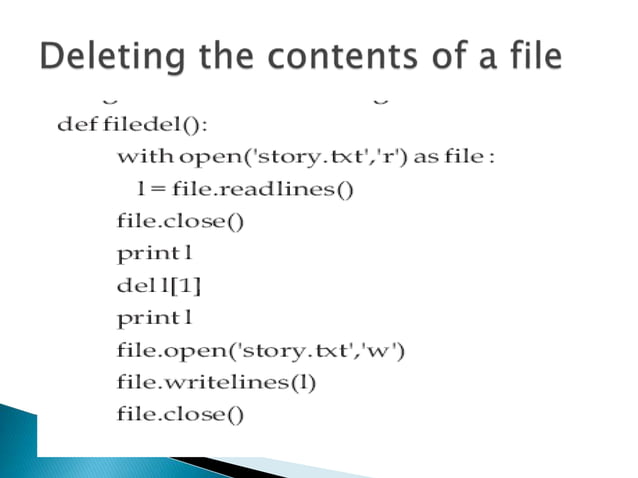 file handling in python using exception statement | PPTX