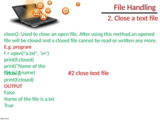 File handling Reading and Writing Data .pptx