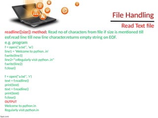 File handling Reading and Writing Data .pptx