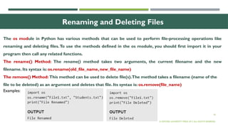 Python programming data structures inFile Handling | PPTX