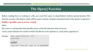 Python programming data structures inFile Handling | PPTX