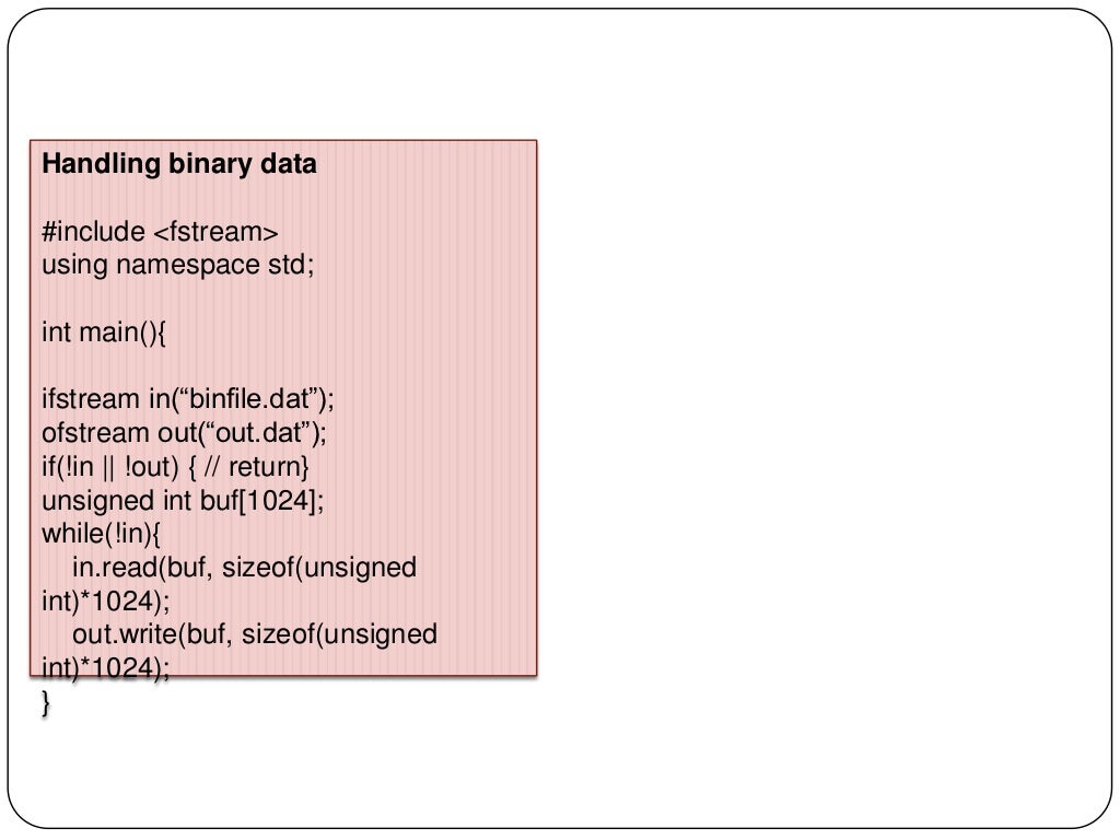 basics of file handling