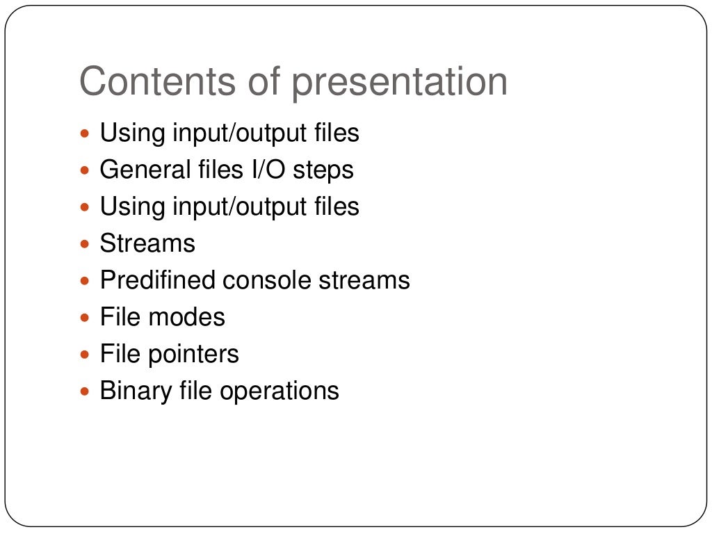basics of file handling