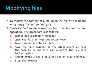 File handling in c | PPT | Programming Languages | Computing