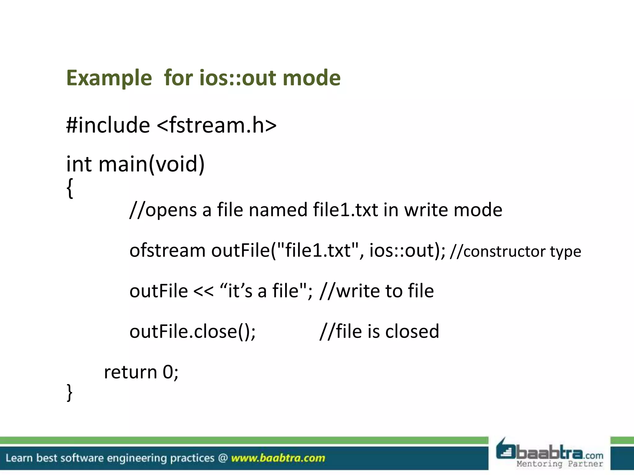 File handling in c++ | PPTX