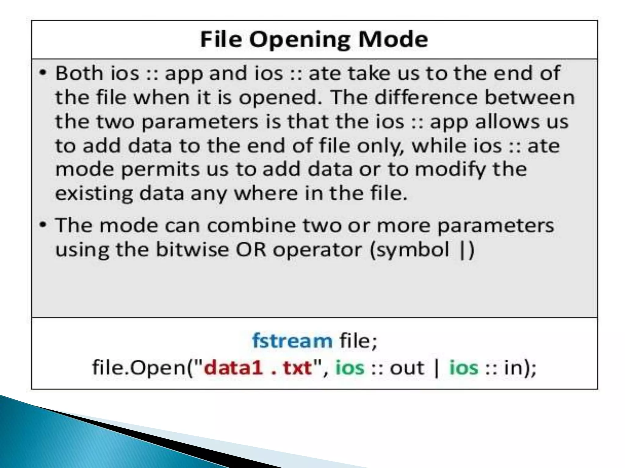 File handling in c++