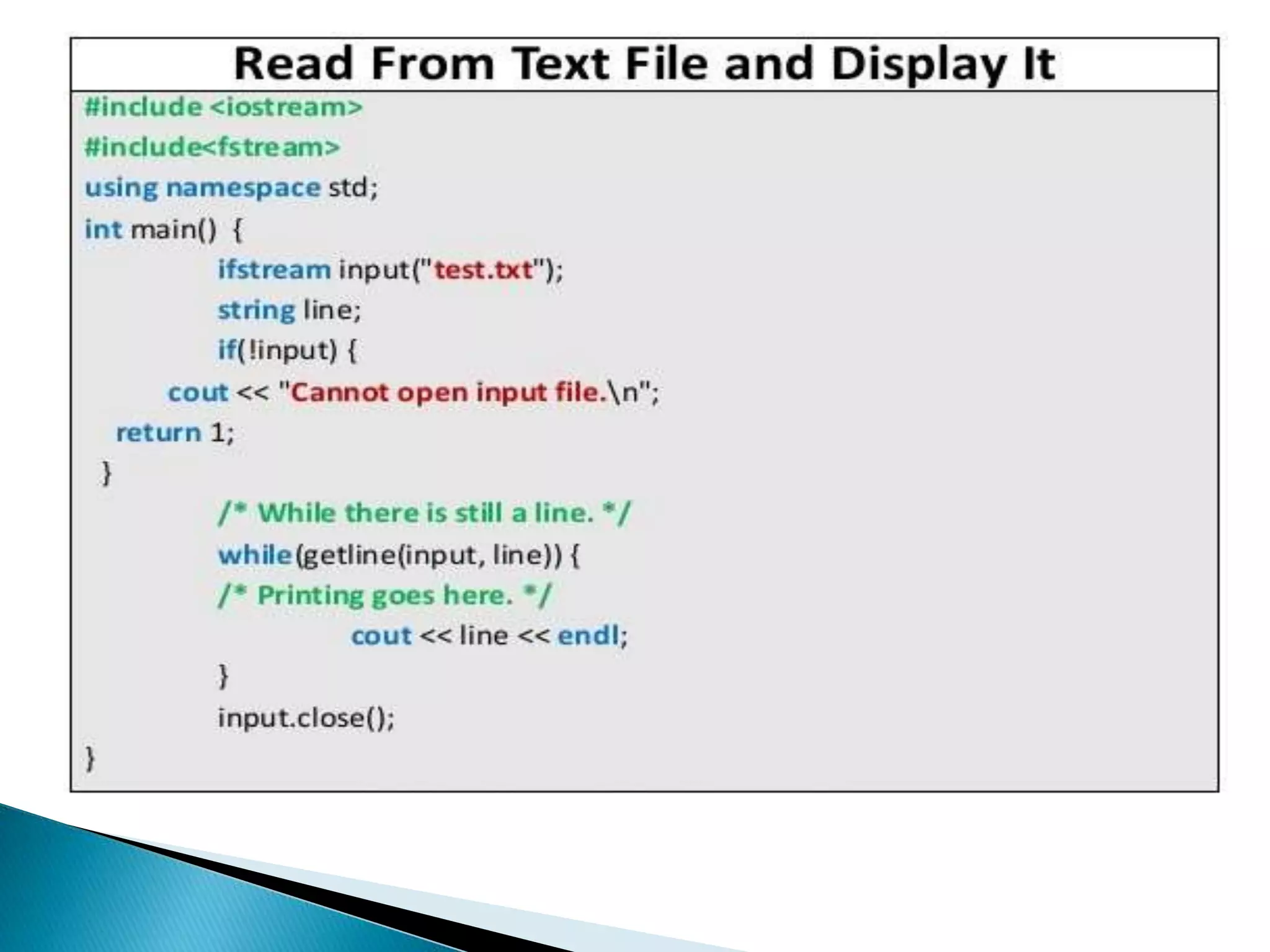 File handling in c++