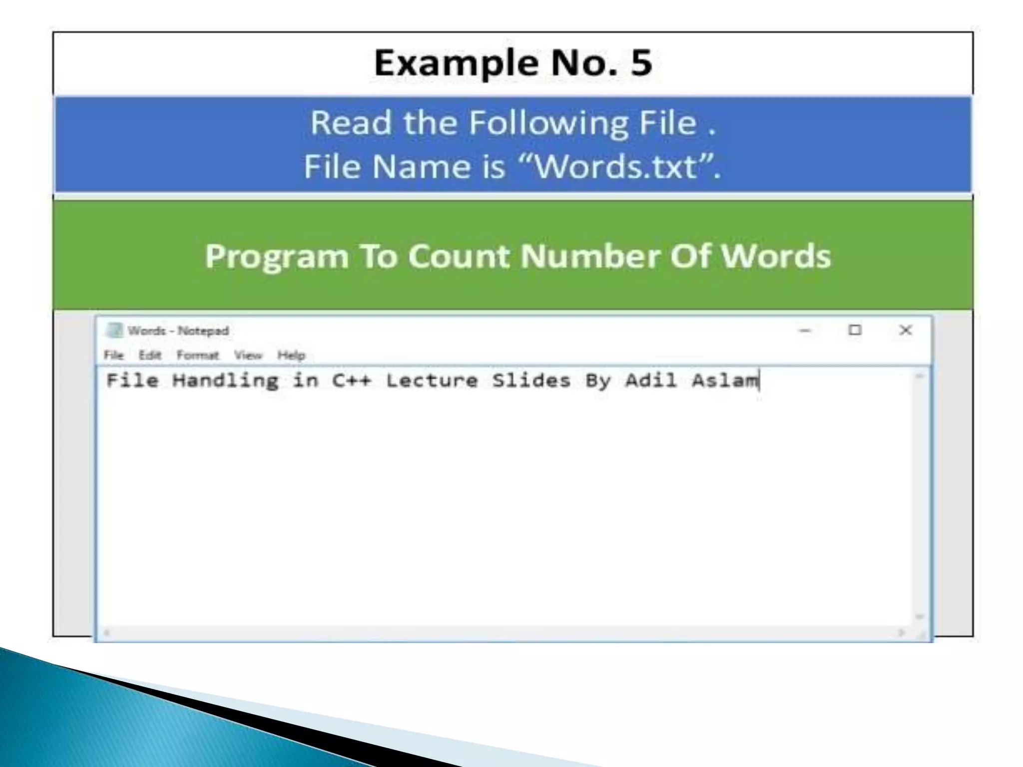 File handling in c++