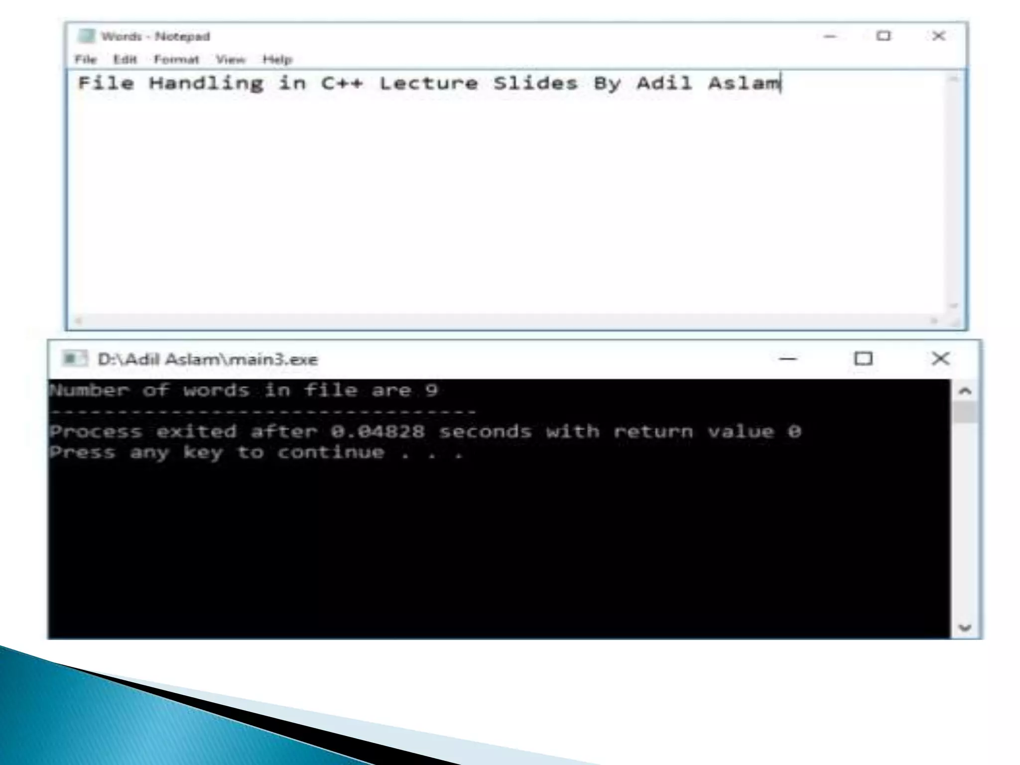 File handling in c++