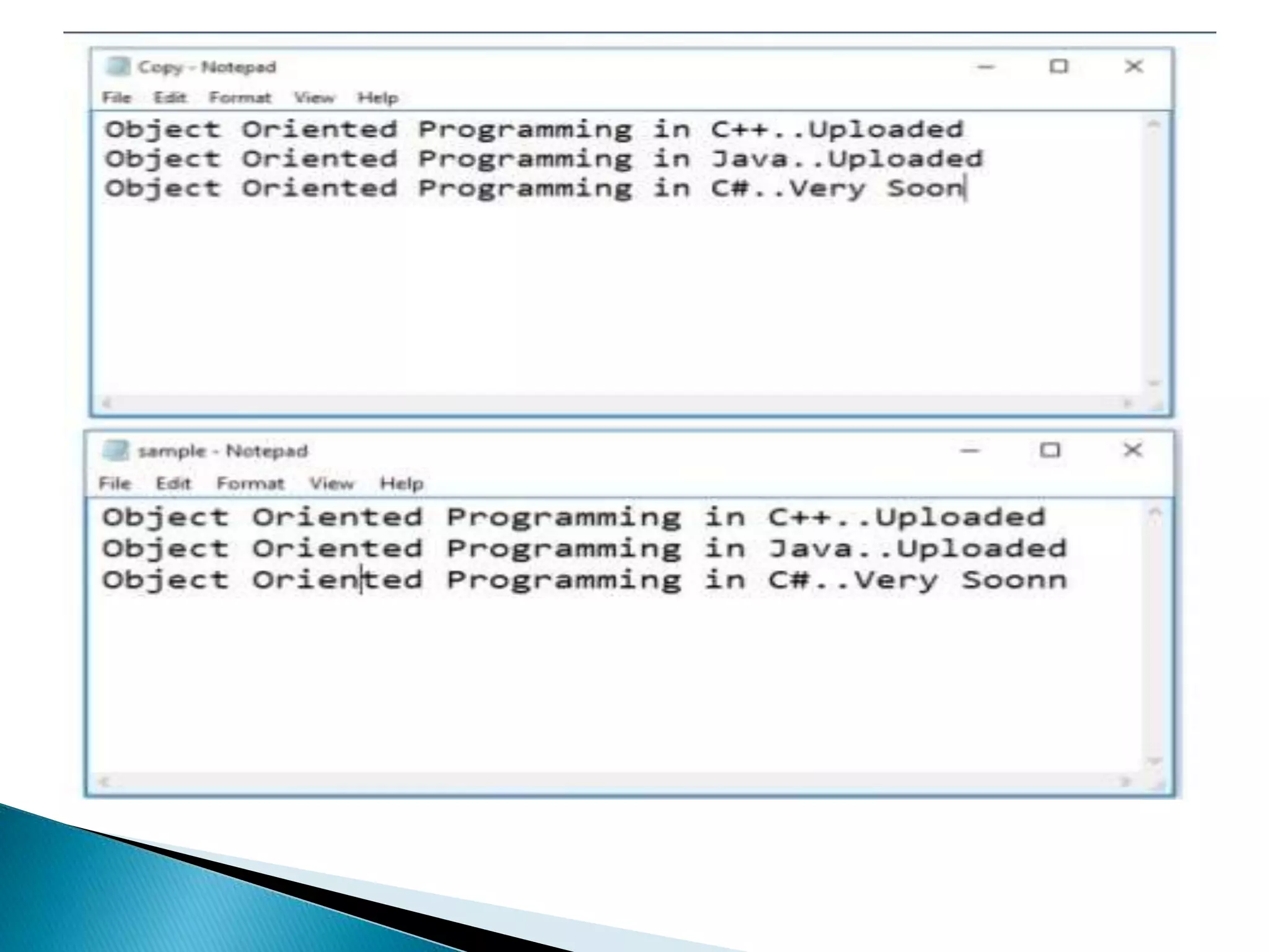 File handling in c++