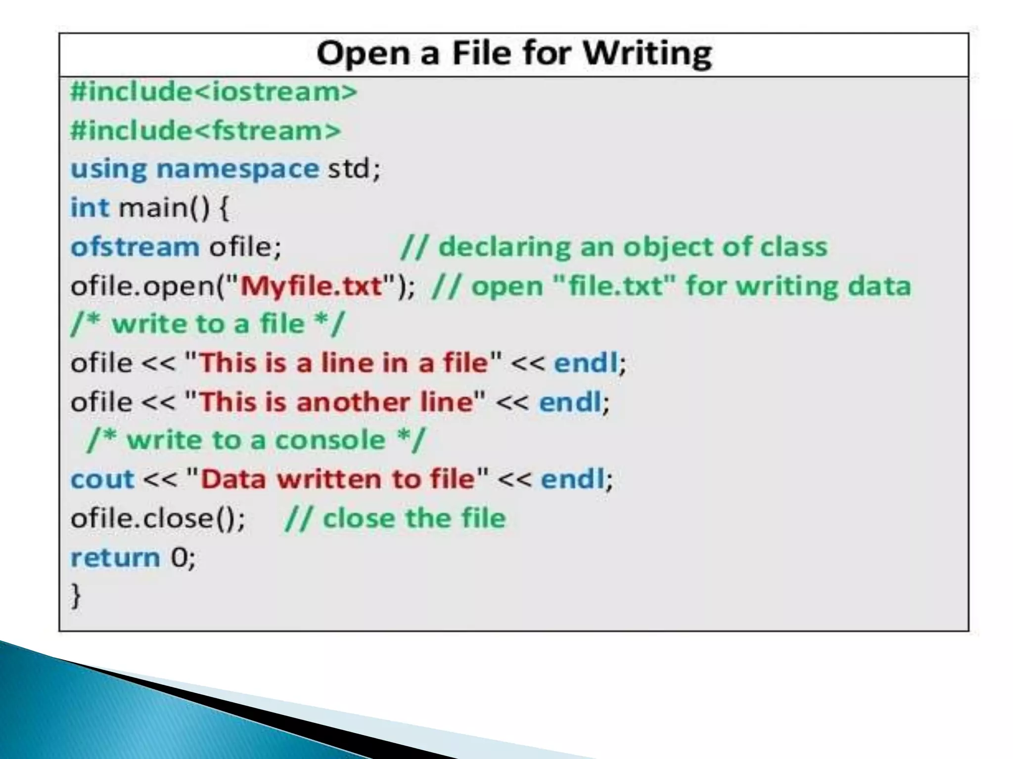 File handling in c++