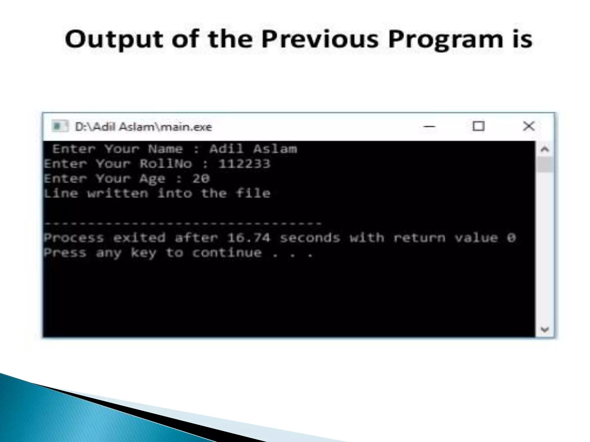 File handling in c++