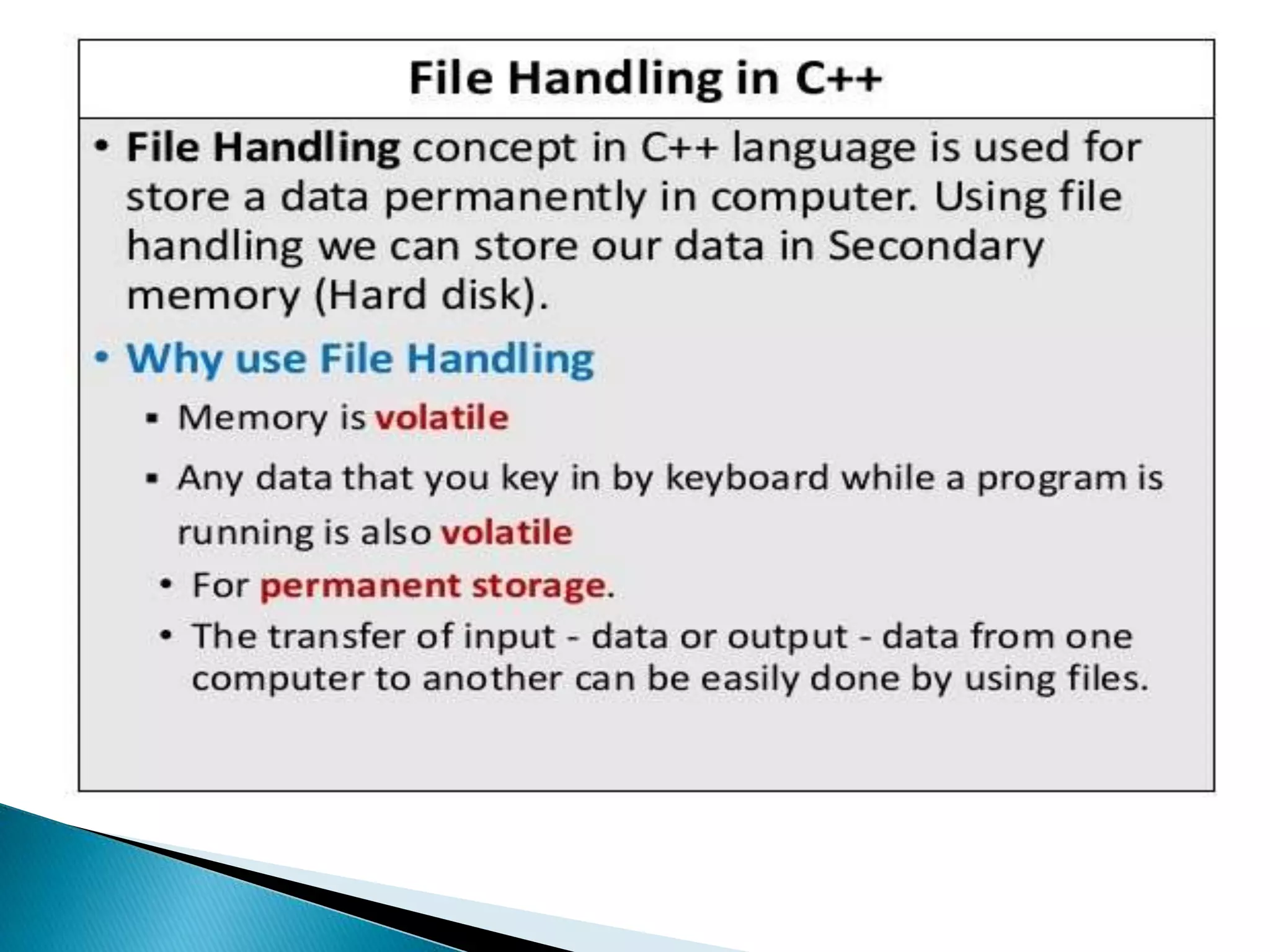 File handling in c++ | PPTX