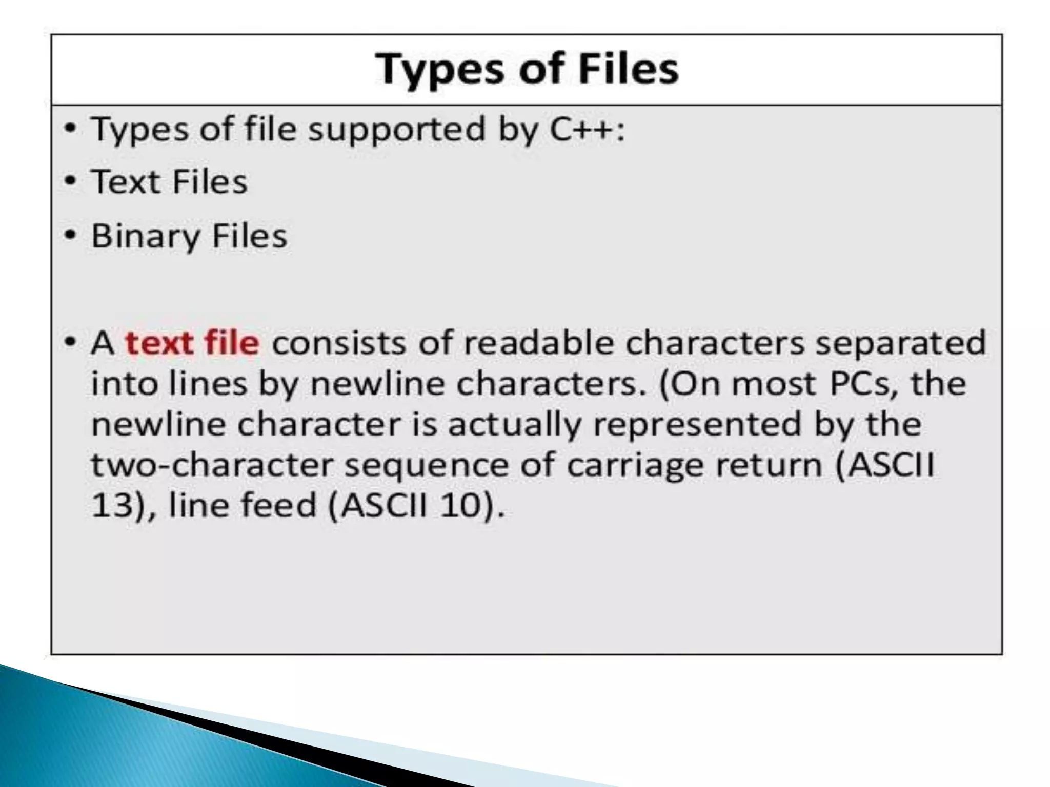 File handling in c++