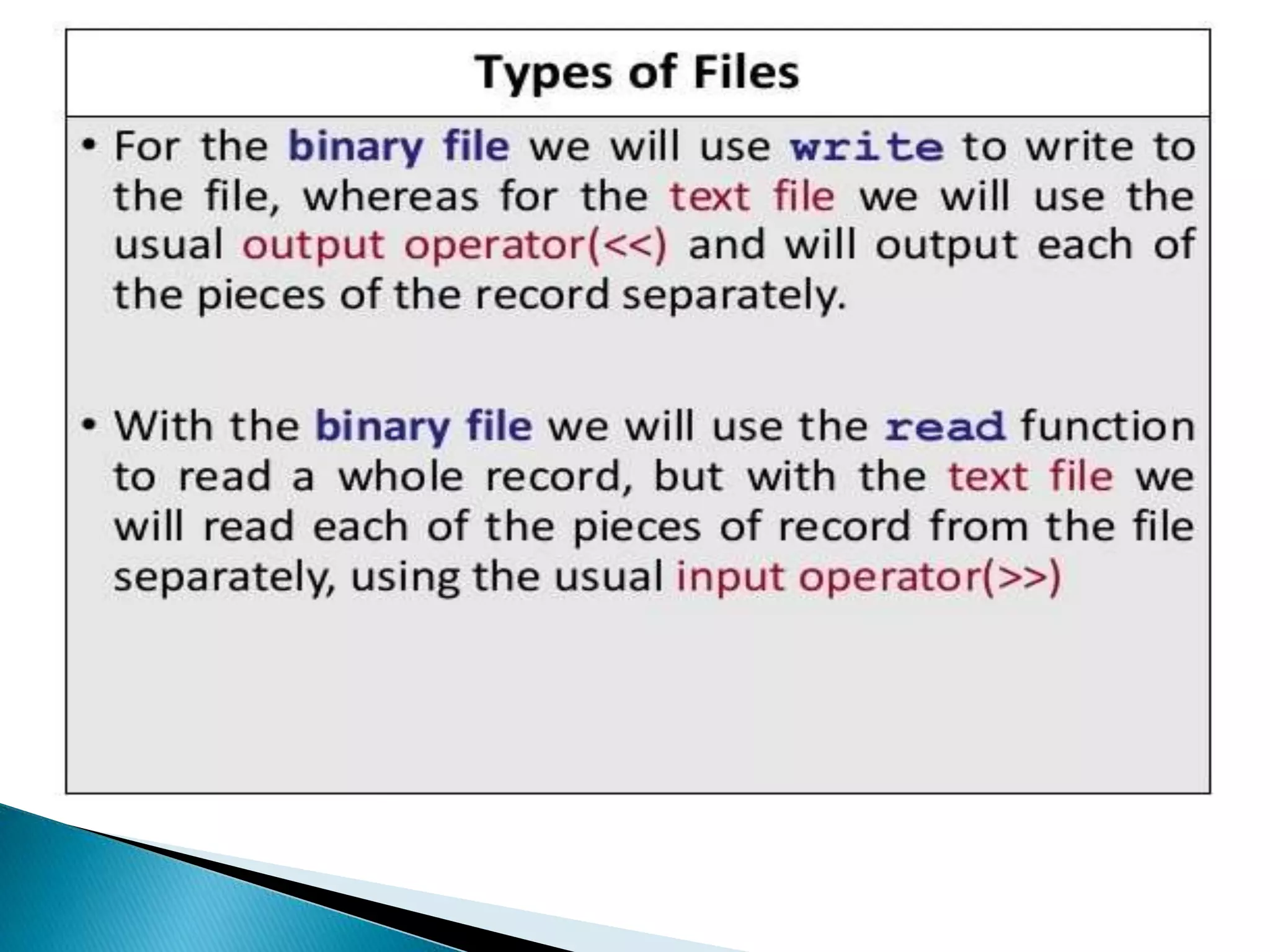 File handling in c++