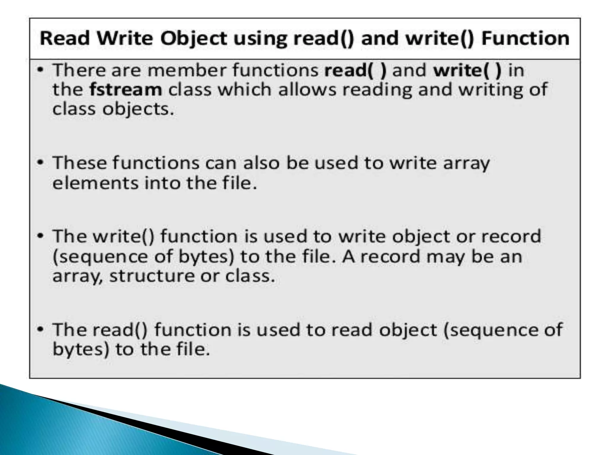 File handling in c++