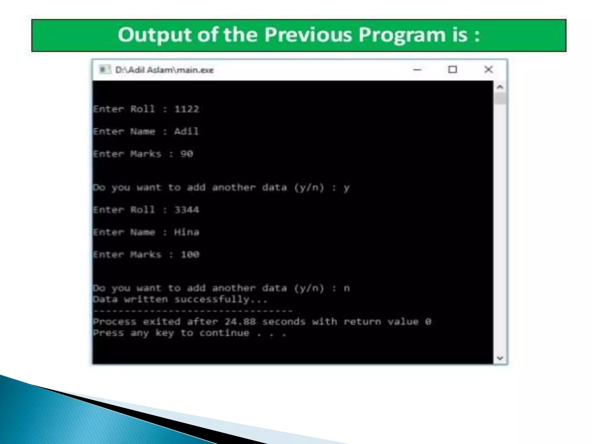 File handling in c++