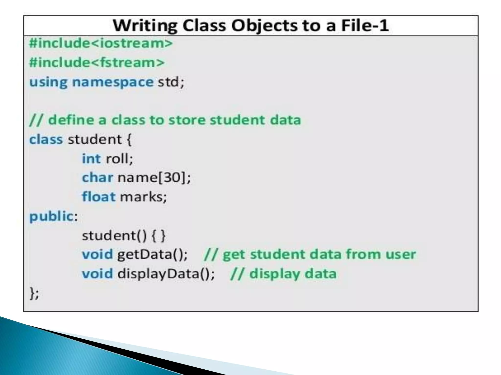 File handling in c++