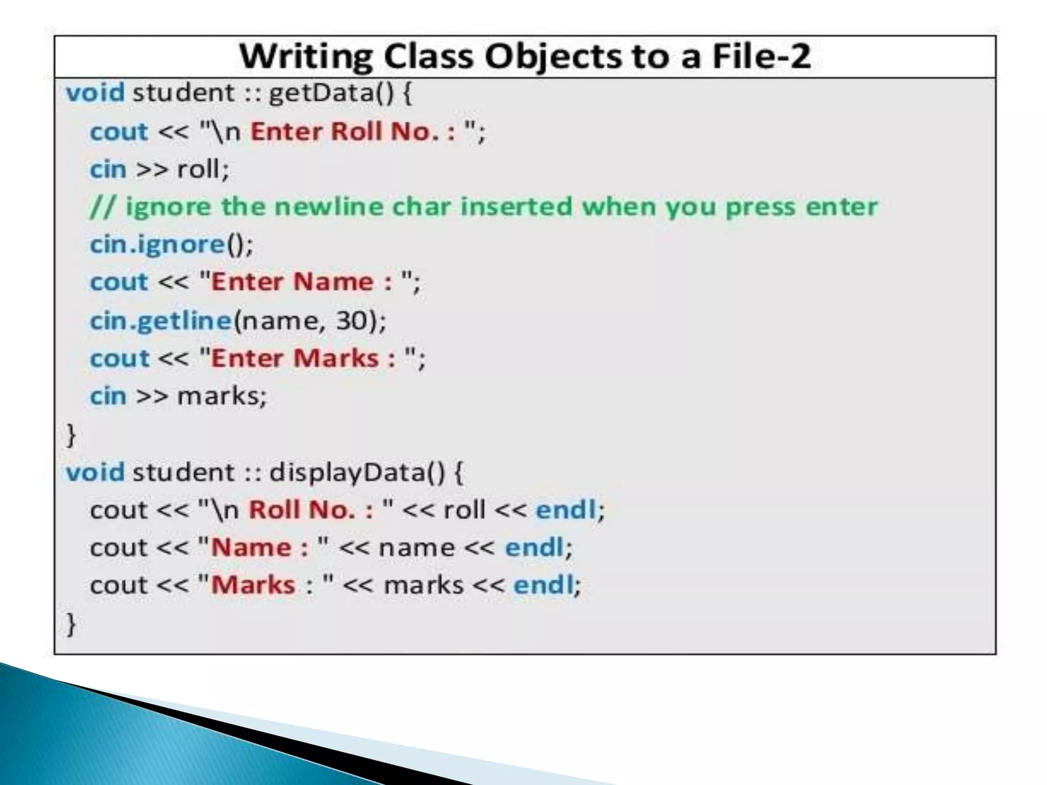 File handling in c++