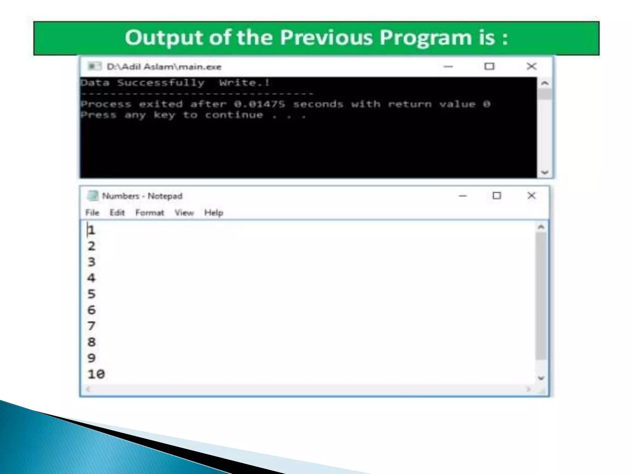 File handling in c++