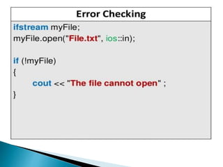 File handling in c++