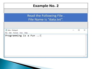 File handling in c++