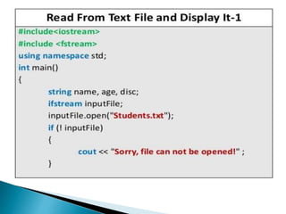 File handling in c++