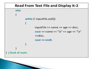 File handling in c++