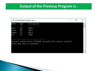 File handling in c++